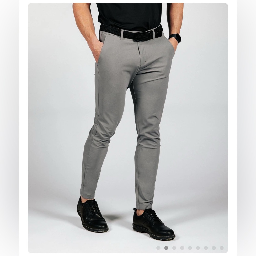 Men's Gray Slim Fit Pants